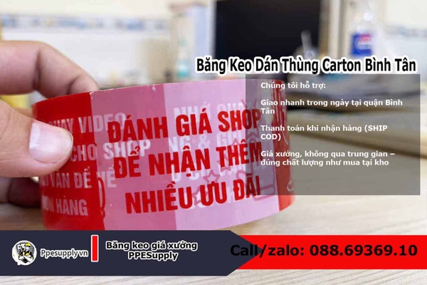 băng keo dán thùng carton bình tân