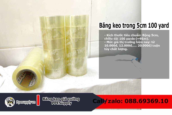 Băng keo trong 5cm