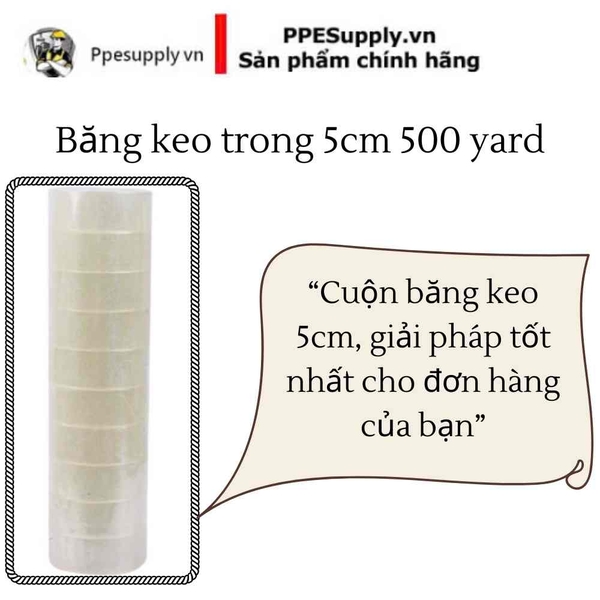 Băng keo trong 5cm 500 yard