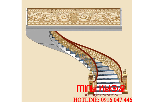 Cầu thang nhôm đúc MK029