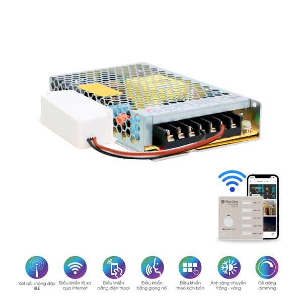 Bộ nguồn điều khiển LED dây LD01.BLE.RGB 1000/7W