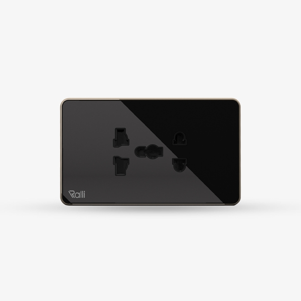 Ổ cắm âm tường OCAT04K 2C/16A (chữ nhật, Ralli)