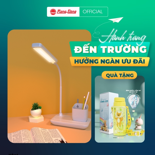 Đèn bàn LED cảm ứng RD-RL-45 6W tặng kèm Bình nước học sinh