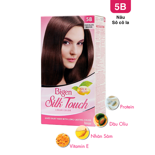 Thuốc nhuộm tóc Bigen Silk Touch 5B - NÂU SOCOLA