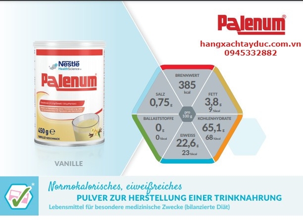 Sữa Nestle Palenum dành cho người ung thư của Đức