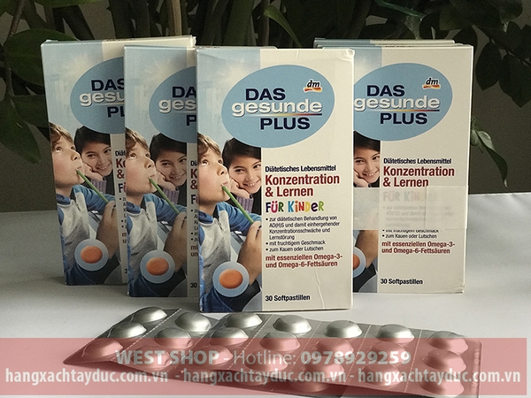 VIÊN DHA, OMEGA 3 KONZENTRATION & LERNEN FUR KINDER  TĂNG CƯỜNG TRÍ NHỚ CHO TRẺ 