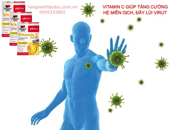 VIÊN UỐNG BỔ SUNG VITAMIN C 1000MG + VITAMIN D3 DEPOT TĂNG CƯỜNG MIỄN DỊCH - DOPPELHERZ