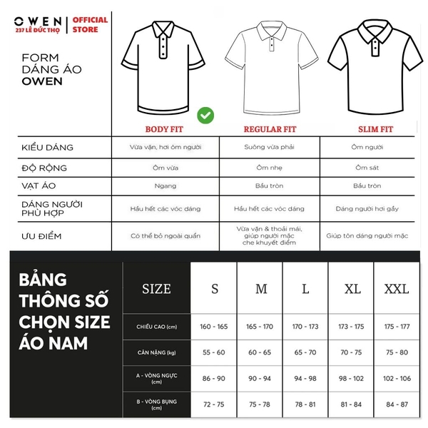 Áo Thun polo Nam Tay Ngắn Có Cổ Owen APV253613 màu xanh lá đậm dáng suông tà bằng xẻ tà chất liệu cotton poly