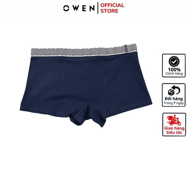 Quần Lót Nam Owen QLB242501 màu xanh tím than  chất liệu cotton spandex