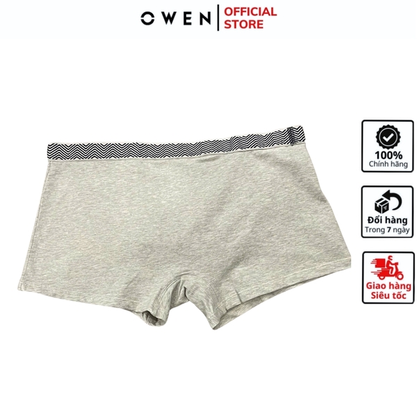 Quần Lót Nam Owen QLB242522 màu xám  chất liệu cotton spandex