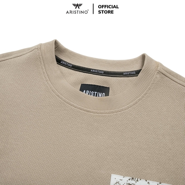 Áo Thun Nam Dài Tay Aristino ASW018BZ Màu Be 7