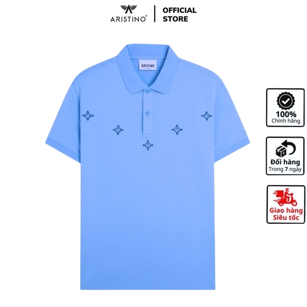 Áo Thun Polo Nam Cổ Bẻ Aristino APS025AS2 Màu: Xanh biển 8 thêu