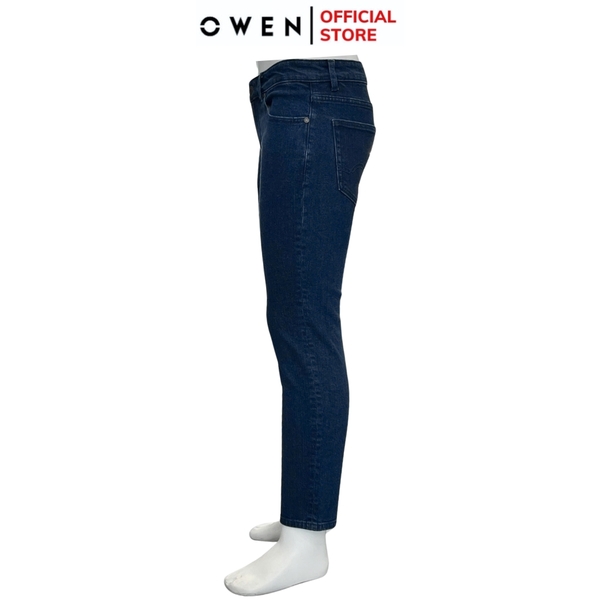 Quần Jean Nam Owen Quần Bò Nam QJS241439 Màu xanh đậm Dáng Slimfit Chất liệu Cotton Spandex
