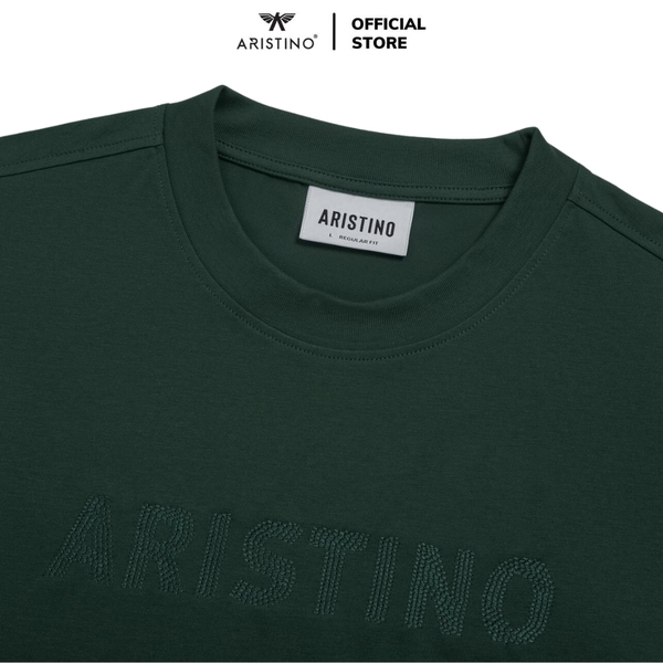 Áo Thun Nam Tay Ngắn Không Cổ Aristino ATS008AS0 Màu: Xanh rêu 39