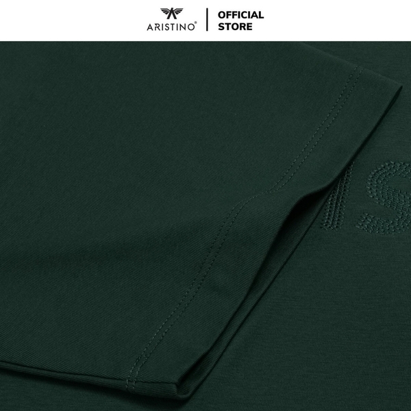Áo Thun Nam Tay Ngắn Không Cổ Aristino ATS008AS0 Màu: Xanh rêu 39