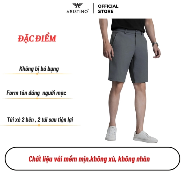 Quần Short Nam Aristino ASO040AS2 Màu Xám 8