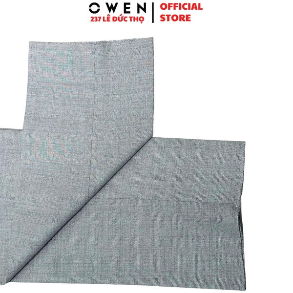 Quần tây Nam Owen QV256269 màu xám nhạt dáng ôm slim fit cạp tăng đơ Chất liệu Polyester Rayon