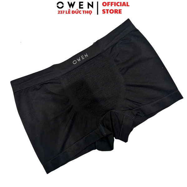 Quần Lót Nam Owen QLB242513 màu đen dáng sịp đùi boxer chất liệu polyamide spandex