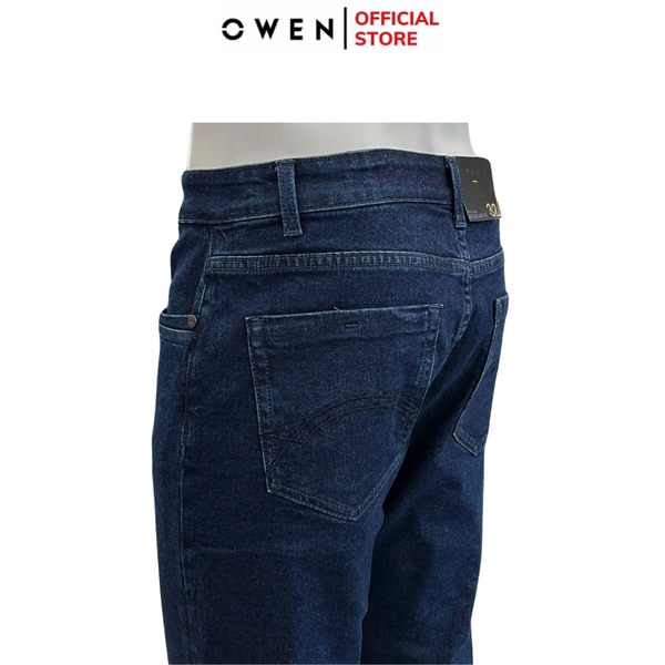Quần Jean Nam Owen Quần Bò Nam QJR241267 Màu xanh đậm Dáng Reguler fit Chất liệu Cotton Spandex