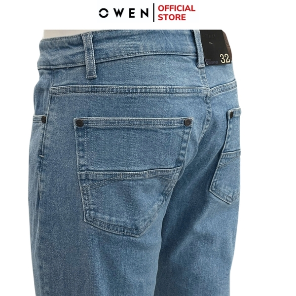 Quần Jean Nam Owen Quần Bò Nam QJR241264 Màu xanh nhạt Dáng Reguler fit Chất liệu Cotton Spandex