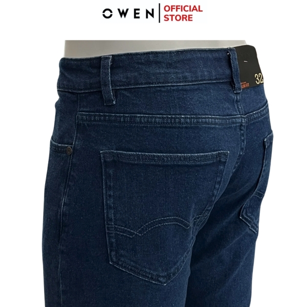 Quần Jean Nam Owen Quần Bò Nam QJS241439 Màu xanh đậm Dáng Slimfit Chất liệu Cotton Spandex