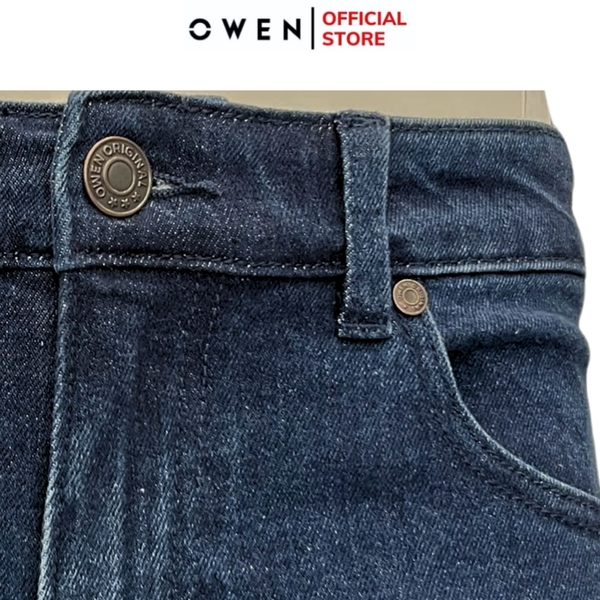 Quần Jean Nam Owen Quần Bò Nam QJS241439 Màu xanh đậm Dáng Slimfit Chất liệu Cotton Spandex