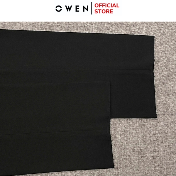 Quần Tây Nam Owen QV242715 màu đen dáng slimfit cạp tăng đơ chất liệu Spandex