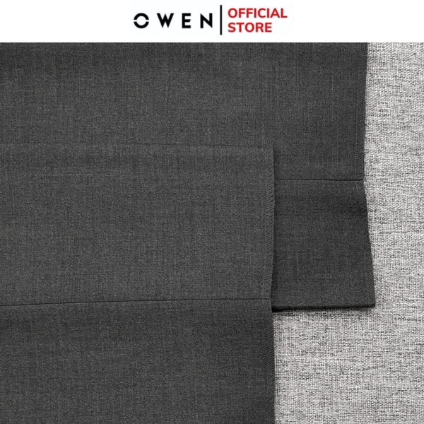 Quần Tây Nam Owen QST242805 màu xám đậm dáng slimfit cạp tăng đơ chất liệu Spandex