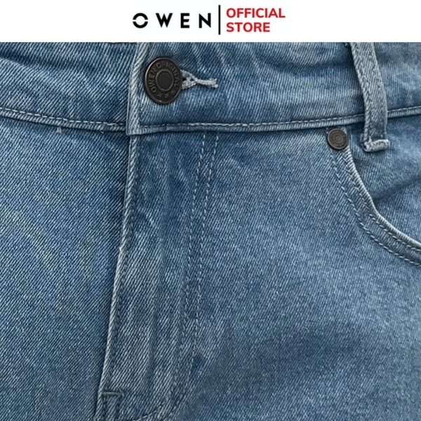 Quần Jean Nam Owen Quần Bò Nam QJR241264 Màu xanh nhạt Dáng Reguler fit Chất liệu Cotton Spandex