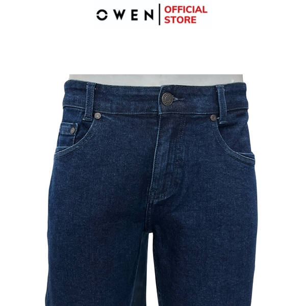 Quần Jean Nam Owen Quần Bò Nam QJR241267 Màu xanh đậm Dáng Reguler fit Chất liệu Cotton Spandex