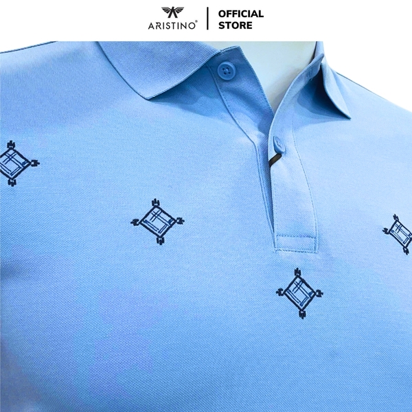 Áo Thun Polo Nam Cổ Bẻ Aristino APS025AS2 Màu: Xanh biển 8 thêu