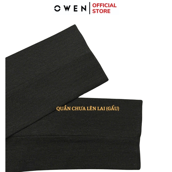 Quần Tây Nam Owen QS242828 màu xanh tím than dáng slimfit, 1 cạp chất liệu Lanatex