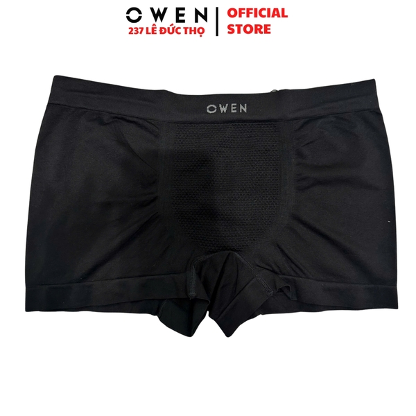 Quần Lót Nam Owen QLB242513 màu đen dáng sịp đùi boxer chất liệu polyamide spandex