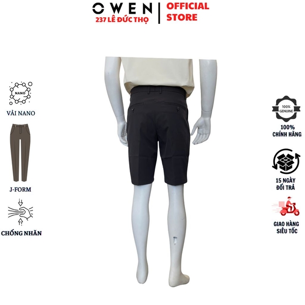 Quần Short Nam Owen SV263022 màu xám đậm dáng J-form chất liệu polyester