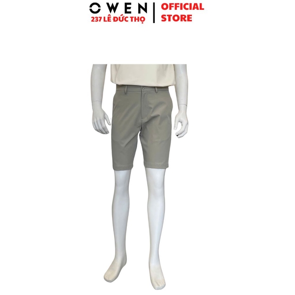 Quần Short Nam Owen SV263019 màu rêu dáng J-Form chất liệu polyester