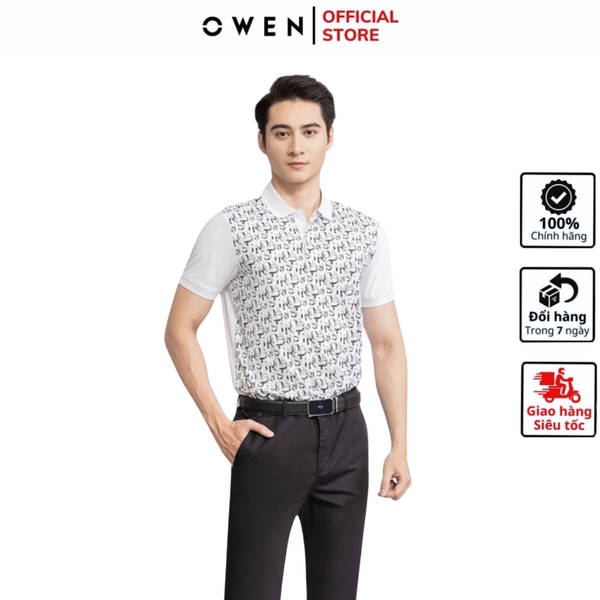 Áo Thun Polo Nam Cổ Bẻ Aristino APS158S3 màu Trắng 6 in, Xám 146 in