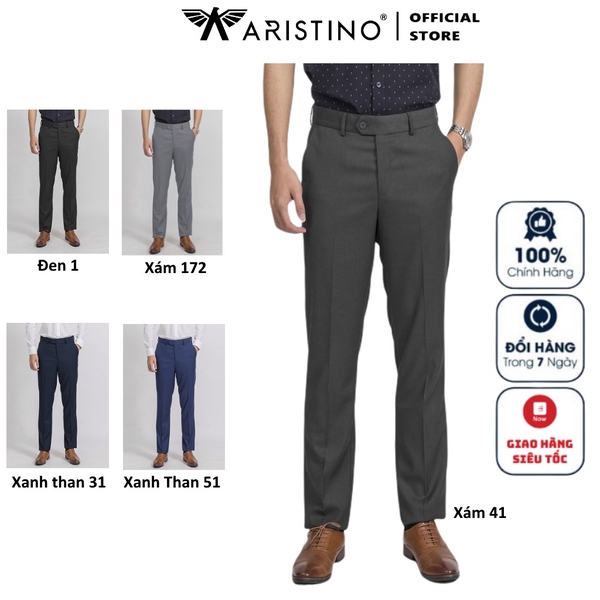 Quần âu Aristino ATRR02 (ATRR0209) dáng Regular fit màu xám 172