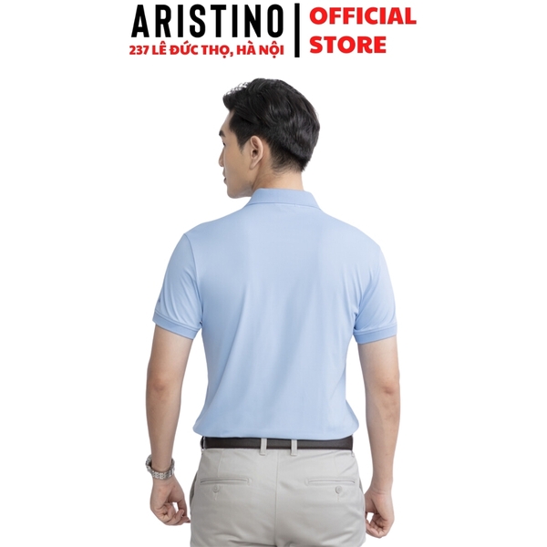Áo Thun Polo Nam Cổ Bẻ Aristino APS052S3 Màu Đen 9 in, Trắng 6 in, Xanh biển 44 in