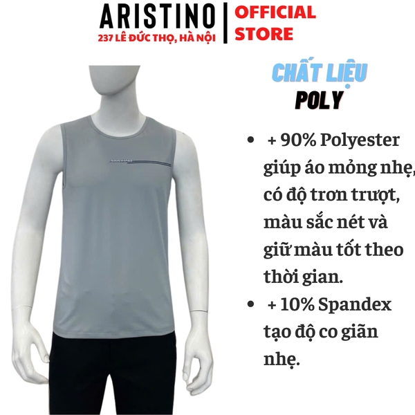 Áo Ba Lỗ Nam Aristino ATL001AS0 Màu: Xám 12