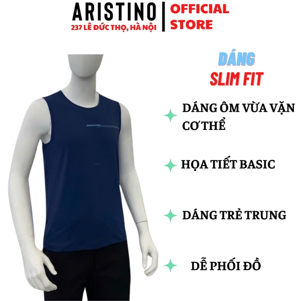 Áo Ba Lỗ Nam Aristino ATL002AS0 Màu: Xanh tím than 22