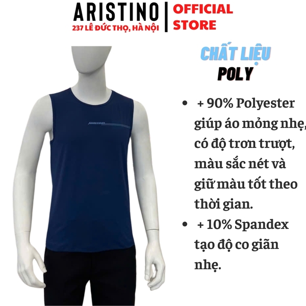 Áo Ba Lỗ Nam Aristino ATL002AS0 Màu: Xanh tím than 22