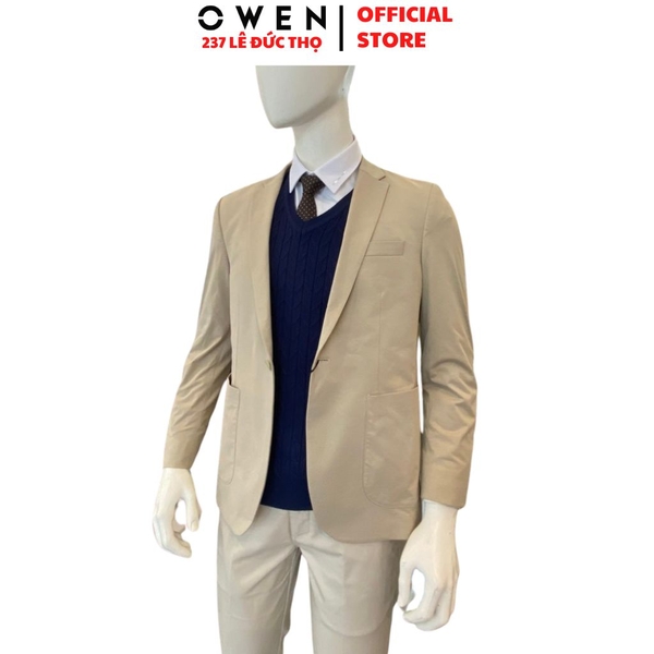 Áo Demi - Blazer Owen BLR265703 màu be Dáng Regular Fit Vải Polyester