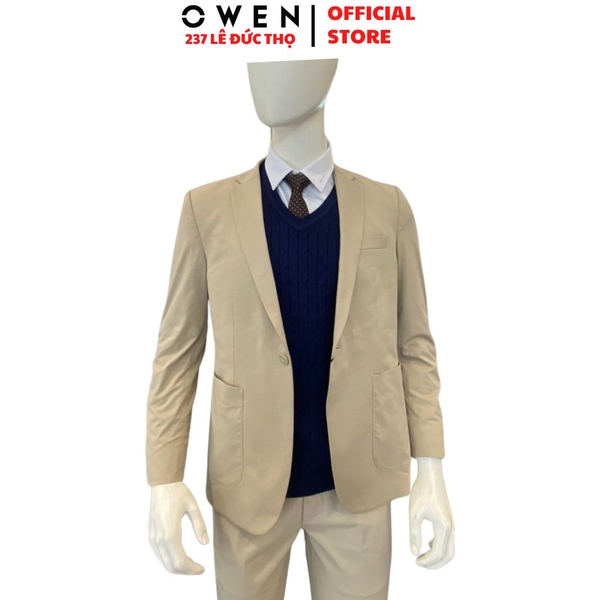 Áo Demi - Blazer Owen BLR265703 màu be Dáng Regular Fit Vải Polyester