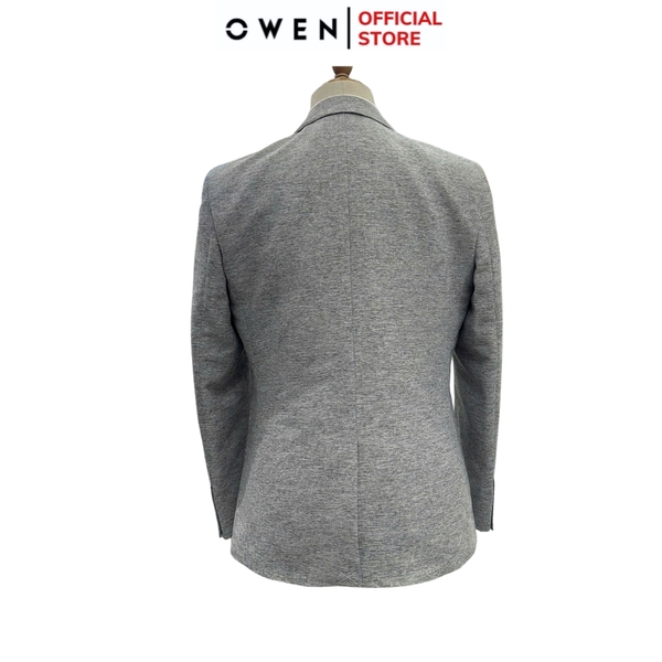 Áo Demi - Blazer Owen BLR256120 màu xám dáng regular fit 1 cúc tà xẻ hai bên chất liệu polyester