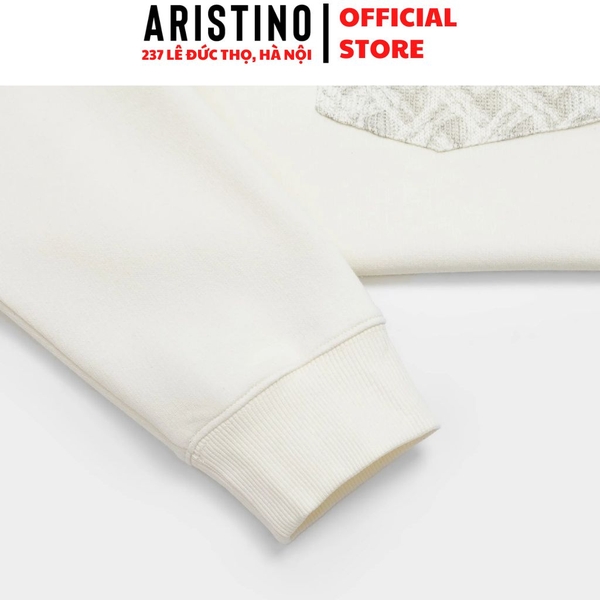 Áo Nỉ Sweatshirt Nam Aristino ASW002BH0 – Trắng Regular Fit
