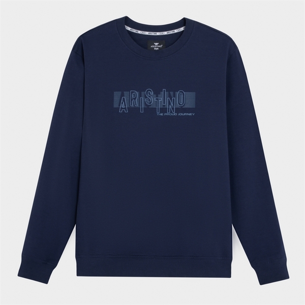 Bộ đồ thun thu đông Aristino ALH010W3 màu Xám 197, Xanh tím than 24