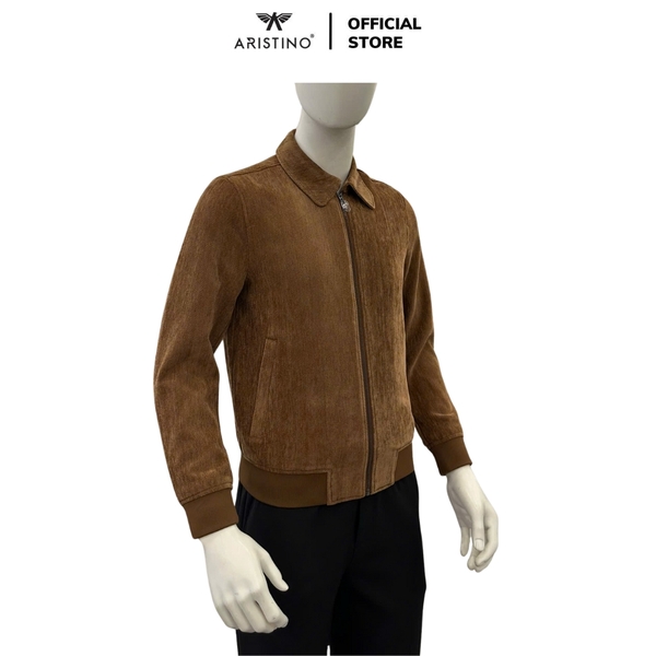 Áo khoác Aristino AJK022BS0 Màu: Nâu 10 Jacquard họa tiết