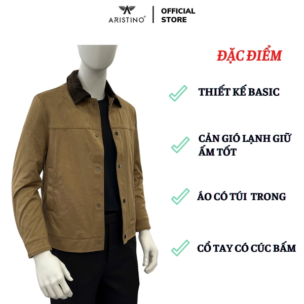 Áo khoác Aristino AJK025BS0 Màu: Nâu 17, Xanh rêu 36