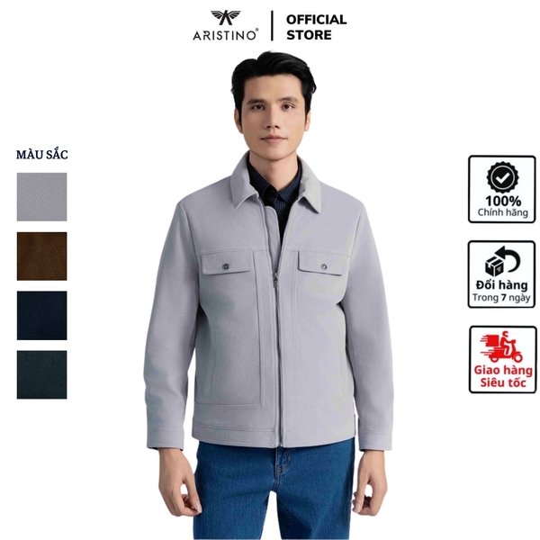 Áo khoác Aristino AJK045BZ Màu: Nâu 150, Xám 47, Xanh cổ vịt 62, Xanh tím than 41