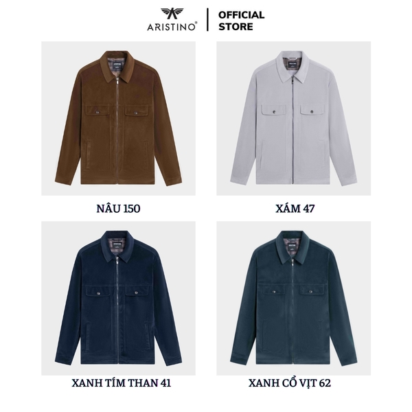 Áo khoác Aristino AJK045BZ Màu: Nâu 150, Xám 47, Xanh cổ vịt 62, Xanh tím than 41